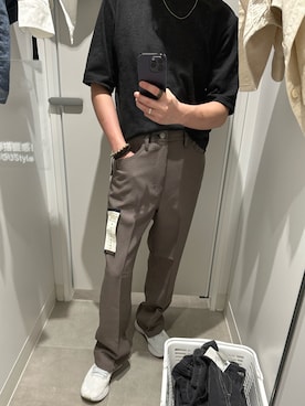 「GUコーデ」｜「アイテム（チノパンツ）」を使った、Frankieさん（メンズ・165cm）の冬コーディネート
