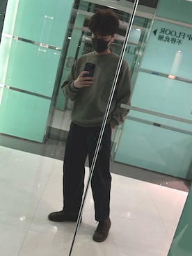 「khaki」｜Frankieさん（メンズ・165cm）の冬コーディネート