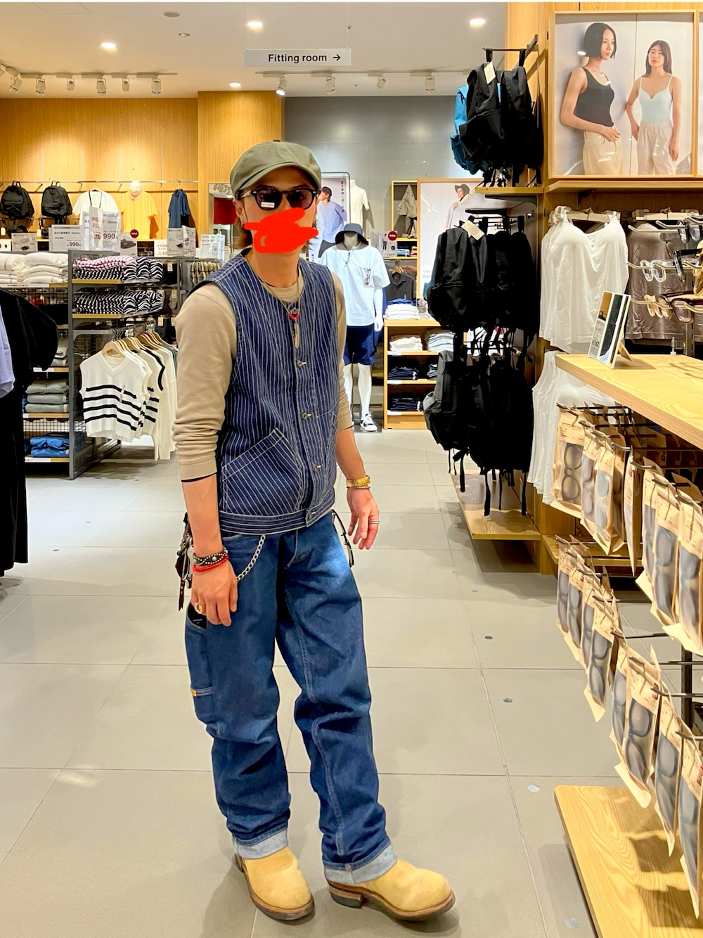 「アメカジ、rudo、ルード、バイカースタイル、goro's、bingobrothers、HTC、TENDERLOIN、エンジニアブーツ」｜「PRISON BLUESのアイテム（デニムパンツ、ブルー系）」を使った、Tさん（メンズ・165cm）の夏コーディネートの1枚目の写真