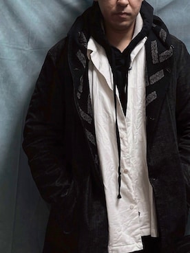 「ワンポイント」｜「アイテム（トレンチコート）」を使った、nt.tokyo.jpさん（メンズ・182cm）の冬コーディネート