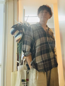 「アイテム（カーゴパンツ）」を使った、nt.tokyo.jpさん（メンズ・182cm）の秋コーディネート