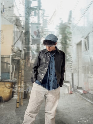 GREG LAUREN（グレッグローレン）の「INDIGO BEANIE INDIGO BLUE
