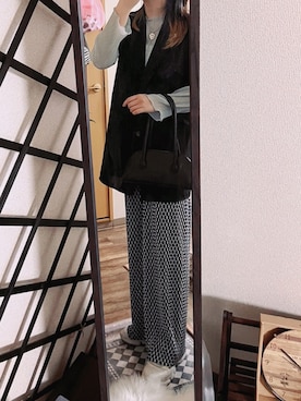 「WC（ダブル シー）のアイテム（ハンドバッグ）」を使った、夕陽さん（レディース・159cm）の春コーディネート