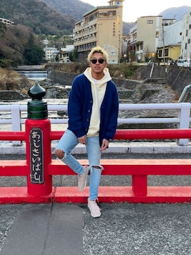 「Snap club（スナップクラブ）のアイテム（ジャケット/アウター）」を使った、B.akinoriさん（メンズ・183cm）の冬コーディネート