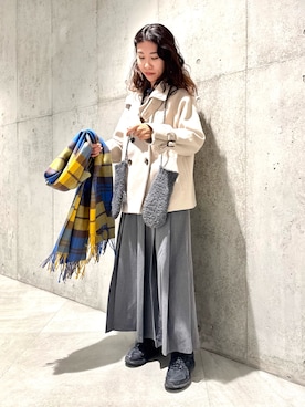 「アイテム（テーラードジャケット）」を使った、アサミさん（レディース・163cm・30代）の冬コーディネート