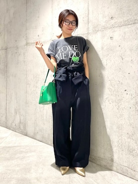 「URBAN RESEARCH Sonny Label（アーバンリサーチサニーレーベル）のアイテム（オールインワン・サロペット）」を使った、アサミさん（レディース・163cm）の春コーディネート