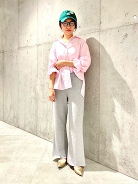 「SonnyLabel」｜「アイテム（キャップ）」を使った、アサミさん（レディース・163cm）の春コーディネート