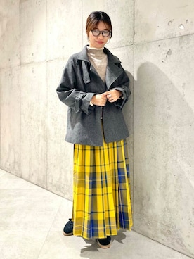 「アイテム（トレンチコート）」を使った、アサミさん（レディース・163cm）の秋コーディネート