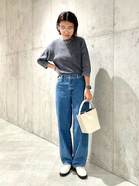 「ARTESANOS（アルテサノス）のARTESANOS　ビットローファー（ローファー）」を使った、アサミさん（レディース・163cm）の夏コーディネート