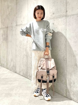 「THISIS（ディスイズ）のアイテム」を使った、アサミさん（レディース・163cm）の秋コーディネート