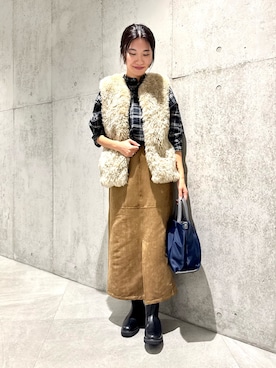 「チェック」｜アサミさん（レディース・163cm・30代）の秋コーディネート