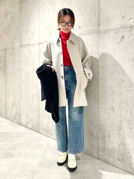 「ARTESANOS（アルテサノス）のARTESANOS　ビットローファー（ローファー）」を使った、アサミさん（レディース・163cm）の秋コーディネート