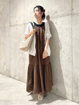「URBAN RESEARCH Sonny Label（アーバンリサーチサニーレーベル）のアイテム（ワンピース/ドレス）」を使った、アサミさん（レディース・163cm）の春コーディネート