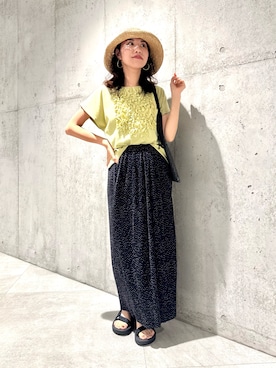 「URBAN RESEARCH Sonny Label（アーバンリサーチサニーレーベル）のアイテム（帽子）」を使った、アサミさん（レディース・163cm）の夏コーディネート