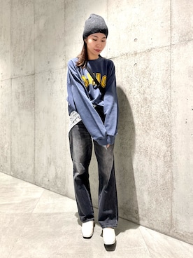 「アイテム（ニットキャップ/ビーニー）」を使った、アサミさん（レディース・163cm）の秋コーディネート