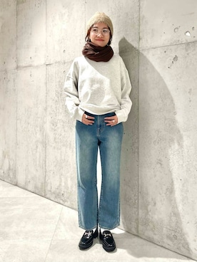 「ARTESANOS（アルテサノス）のARTESANOS　ビットローファー（ローファー）」を使った、アサミさん（レディース・163cm）の冬コーディネート