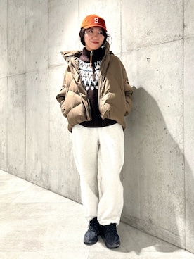 「アイテム（帽子）」を使った、アサミさん（レディース・163cm・30代）の冬コーディネート