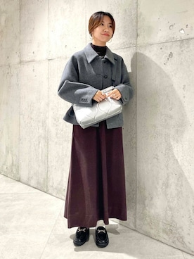 「ARTESANOS（アルテサノス）のARTESANOS　ビットローファー（ローファー）」を使った、アサミさん（レディース・163cm）の秋コーディネート