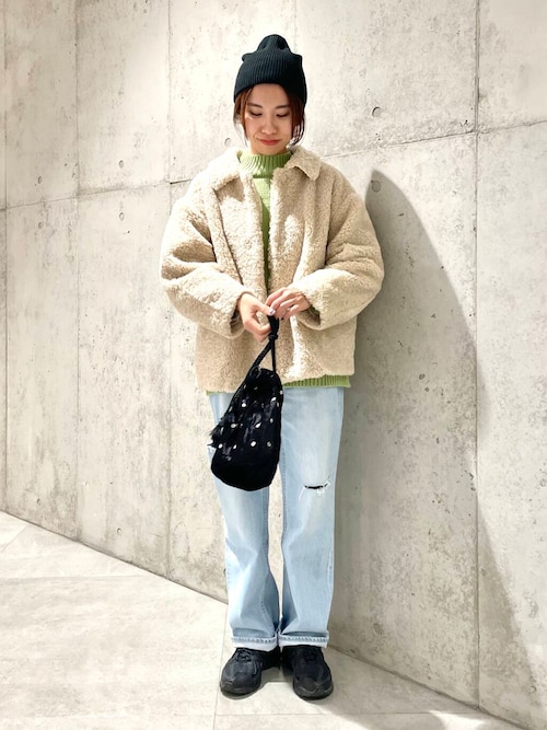 keinaritaバックスリットボアニット セール】バックスリットバルキーニットプルオーバー（ニット/セーター