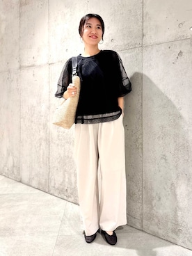 「アイテム（その他シューズ）」を使った、アサミさん（レディース・163cm）の夏コーディネート