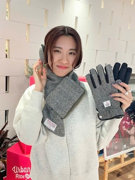 「アイテム（イヤーマフ）」を使った、アサミさん（レディース・163cm）の冬コーディネート