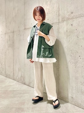 「ROTHCO（ロスコ）のアイテム」を使った、アサミさん（レディース・163cm）の春コーディネート
