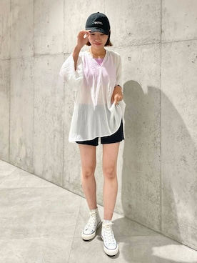 「アイテム（水着）」を使った、アサミさん（レディース・163cm）の夏コーディネート