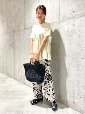 「Calzanor（カルザノール）のアイテム」を使った、アサミさん（レディース・163cm）の夏コーディネート