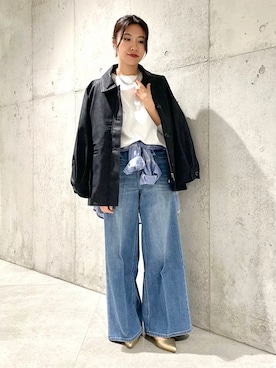 「URBAN RESEARCH Sonny Label（アーバンリサーチサニーレーベル）のアイテム（ジャケット/アウター）」を使った、アサミさん（レディース・163cm）の春コーディネート