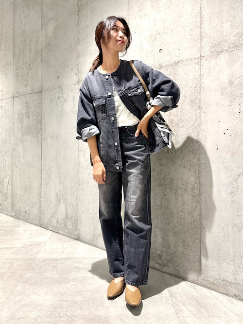 ノーカラーオーバーサイズGジャン（デニムジャケット）｜URBAN