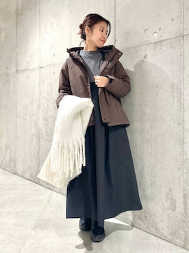 「寒い」｜「アイテム（ジャケット/アウター）」を使った、アサミさん（レディース・163cm）の冬コーディネート