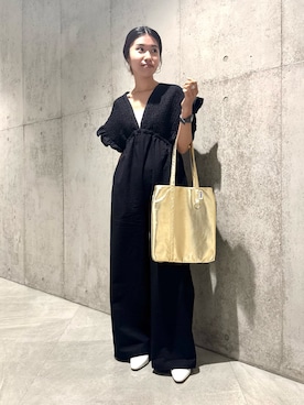 「アイテム（オールインワン・サロペット）」を使った、アサミさん（レディース・163cm・30代）の夏コーディネート