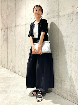 「サニーレーベル」｜「アイテム（アクセサリー）」を使った、アサミさん（レディース・163cm）の夏コーディネート