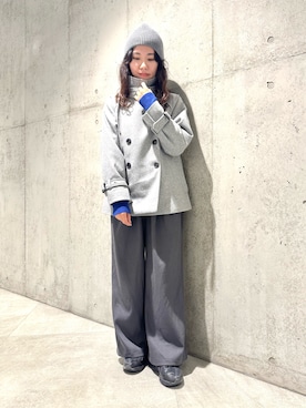 「アイテム（ニットキャップ/ビーニー）」を使った、アサミさん（レディース・163cm・30代）の冬コーディネート