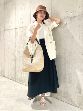 「アイテム（テーラードジャケット）」を使った、アサミさん（レディース・163cm）の夏コーディネート