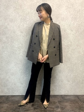 「EUCLAID（エウクレイド）のアイテム」を使った、AIさん（レディース・158cm）の秋コーディネート