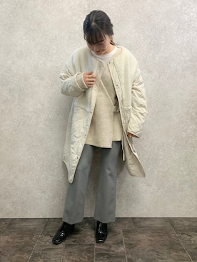 「EUCLAID（エウクレイド）のアイテム（その他アウター）」を使った、AIさん（レディース・158cm）の冬コーディネート