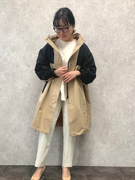 「EUCLAID（エウクレイド）のアイテム（その他アウター）」を使った、AIさん（レディース・158cm）の冬コーディネート