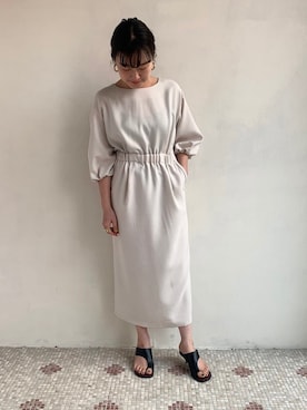 「EUCLAID（エウクレイド）のアイテム（ワンピース/ドレス）」を使った、AIさん（レディース・158cm）の冬コーディネート