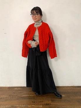 「EUCLAID（エウクレイド）のアイテム（ワンピース/ドレス）」を使った、AIさん（レディース・158cm）の秋コーディネート