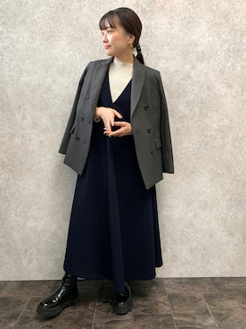 「EUCLAID（エウクレイド）のアイテム（ワンピース/ドレス）」を使った、AIさん（レディース・158cm）の秋コーディネート