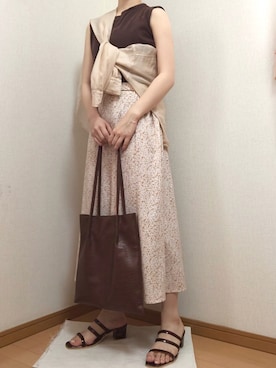 「Sens de vie（サンスドゥウ゛ィ）のアイテム」を使った、ぽぽさん（レディース・150cm）の夏コーディネート