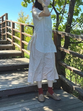 「Sens de vie（サンスドゥウ゛ィ）のアイテム」を使った、ぽぽさん（レディース・150cm）の秋コーディネート