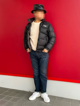 「アイテム（デニムパンツ）」を使った、Yukioさん（メンズ・173cm・50代）の冬コーディネート