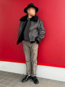 「アイテム（ドレスシューズ）」を使った、Yukioさん（メンズ・173cm）の冬コーディネート