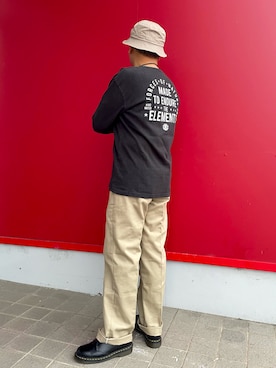 「Dickies（ディッキーズ）のアイテム（パンツ）」を使った、Yukioさん（メンズ・173cm）の春コーディネート