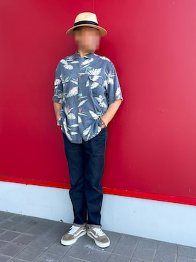「アイテム（帽子）」を使った、Yukioさん（メンズ・173cm・50代）の夏コーディネート
