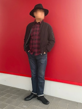 「アイテム（MA-1）」を使った、Yukioさん（メンズ・173cm・50代）の秋コーディネート