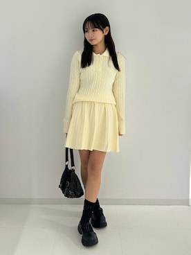 「アイテム（トップス）」を使った、mairaさん（レディース・156cm）の秋コーディネート