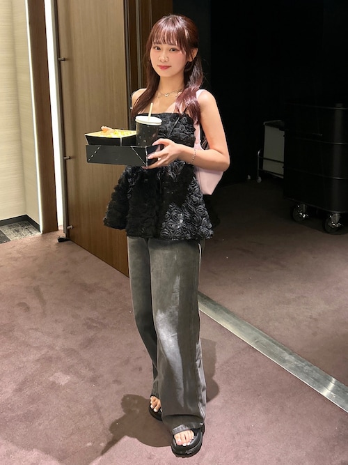 セール】【SALON by Chico/新色追加】ローズチュールペプラム